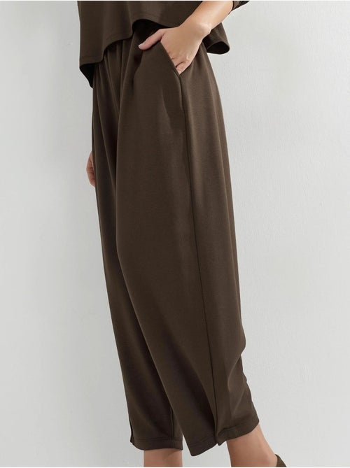Ensemble pull oversize à col rond et pantalon à jambes élastiques hiccup - Kiabi