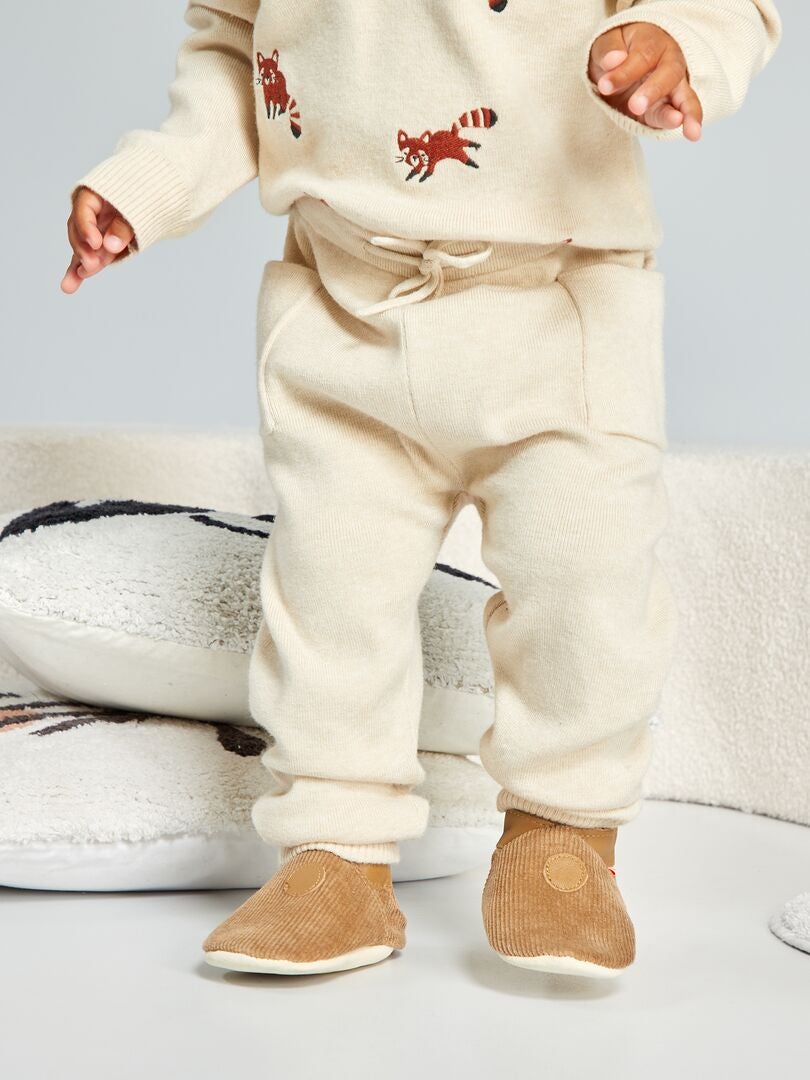 Ensemble pull + pantalon en maille - 2 pièces Beige - Kiabi