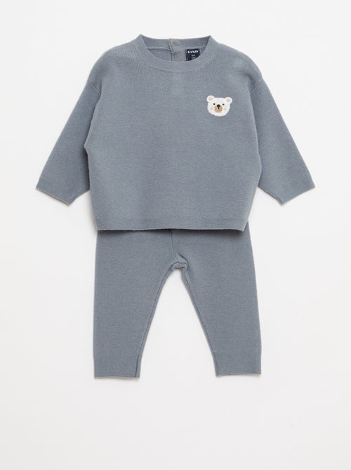 Ensemble pull + pantalon en maille - Kiabi