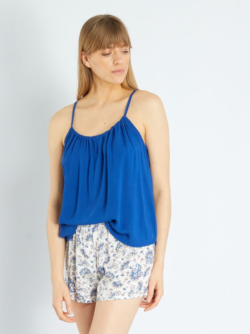 Deux par Deux - Ensemble Camisole + Short Fille 2 ans Bleu