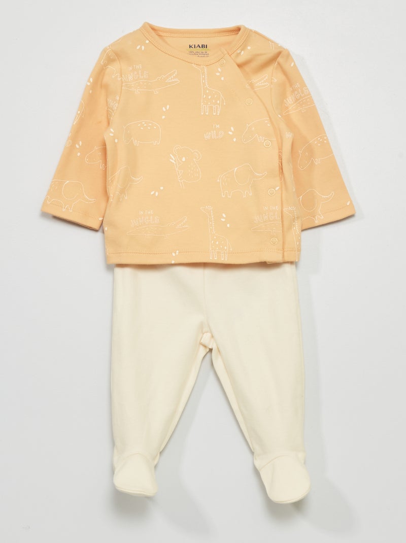 Ensemble pyjama - 2 pièces Jaune - Kiabi
