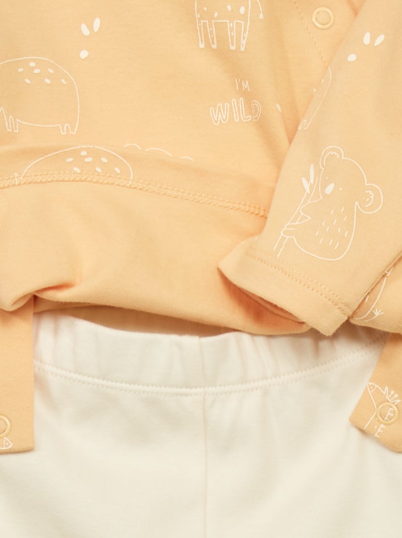 Ensemble pyjama - 2 pièces Jaune - Kiabi