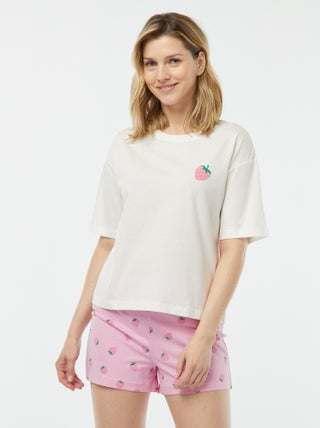 Ensemble pyjama - tee-shirt + short imprimé