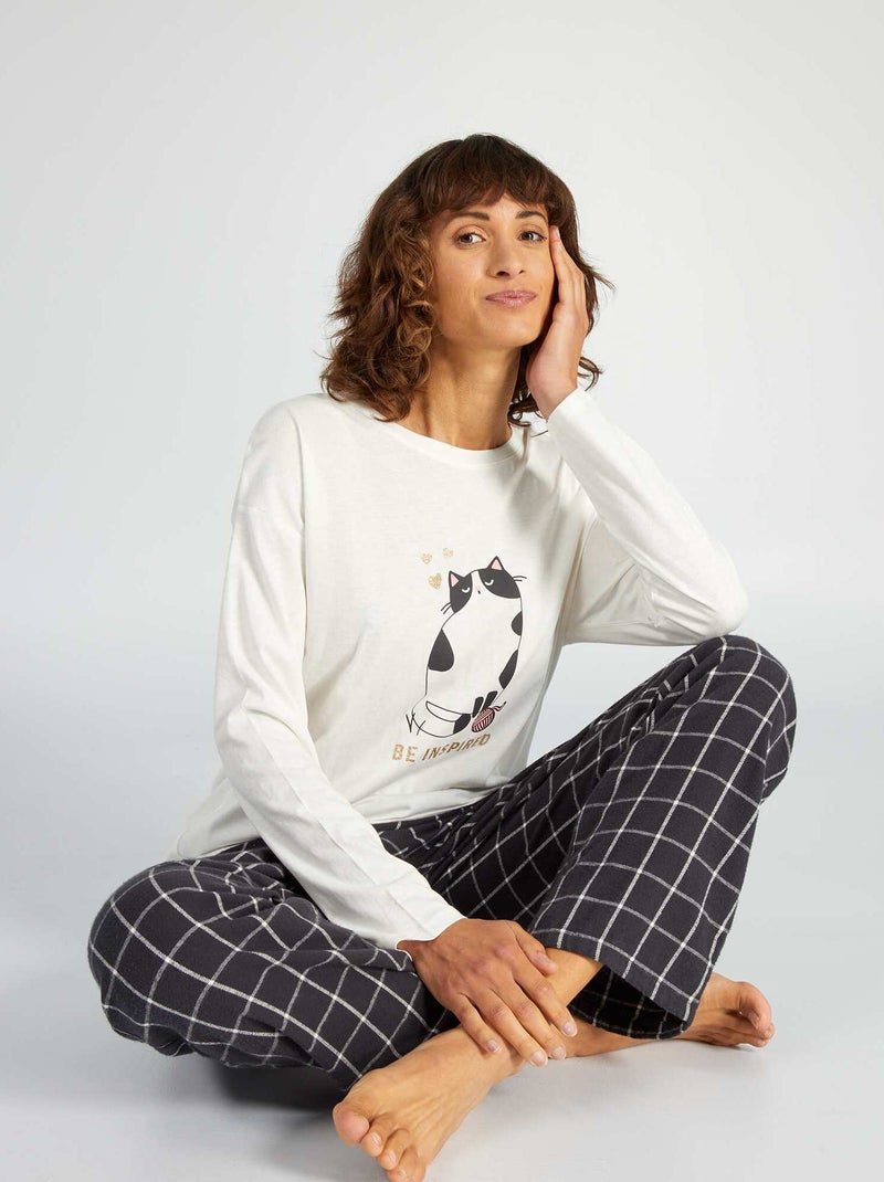 Ensemble pyjama 2 pièces Blanc - Kiabi