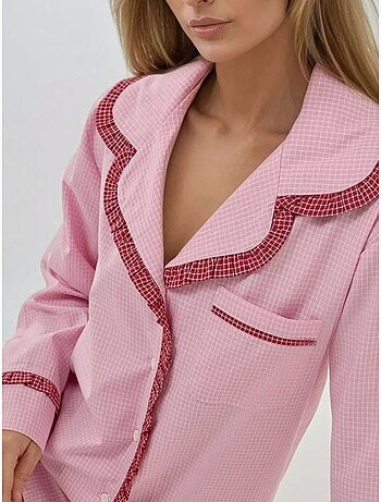 Ensemble pyjama à carreaux et col chemise hiccup