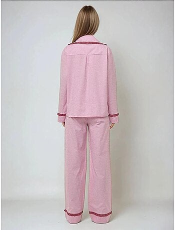 Ensemble pyjama à carreaux et col chemise hiccup