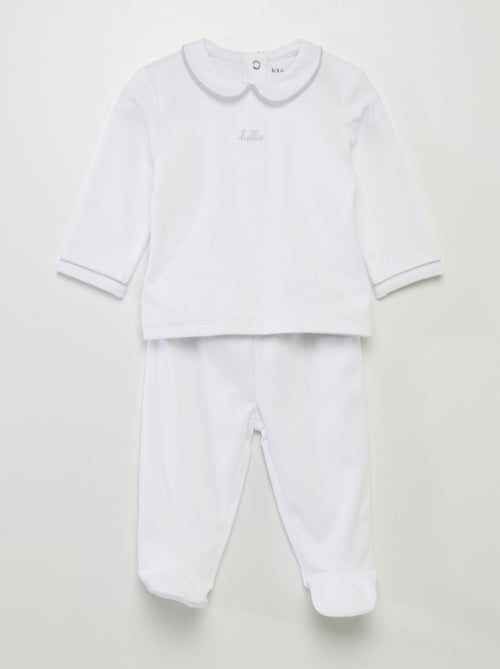 Ensemble pyjama avec pieds - 2 pièces - Kiabi