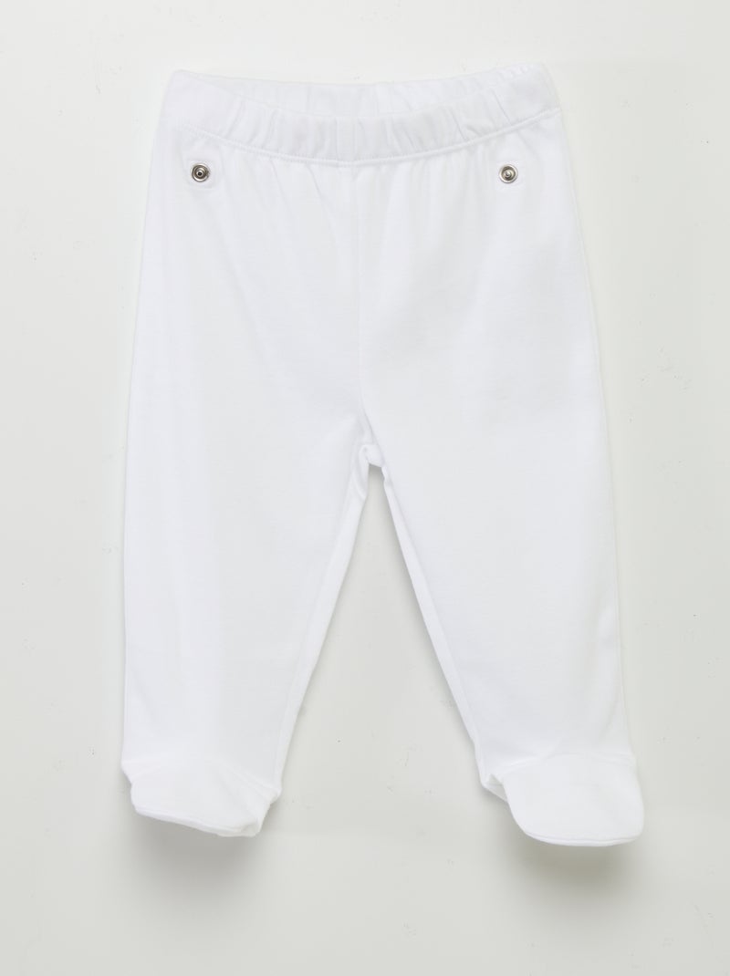 Ensemble pyjama avec pieds - 2 pièces BLANC - Kiabi