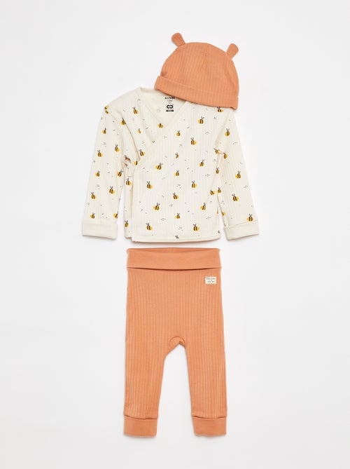 Ensemble pyjama + bonnet - 3 pièces - cradle to cradle - Kiabi