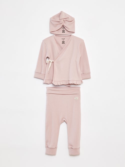 Ensemble pyjama + bonnet - 3 pièces - cradle to cradle - Kiabi