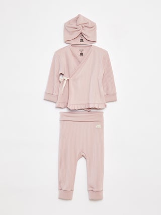 Ensemble pyjama + bonnet - 3 pièces