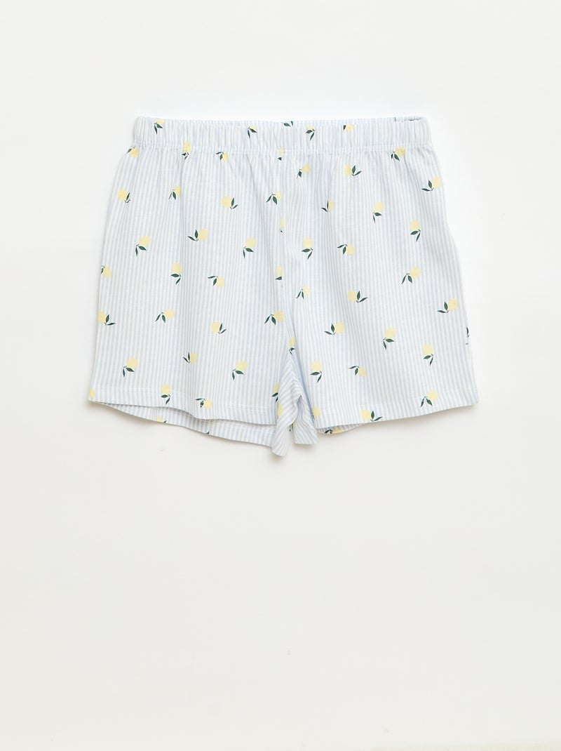 Ensemble pyjama court - 2 pièces Bleu - Kiabi