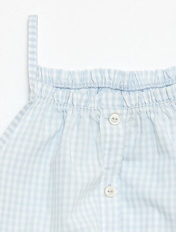 Ensemble pyjama court à motif Vichy - 2 pièces