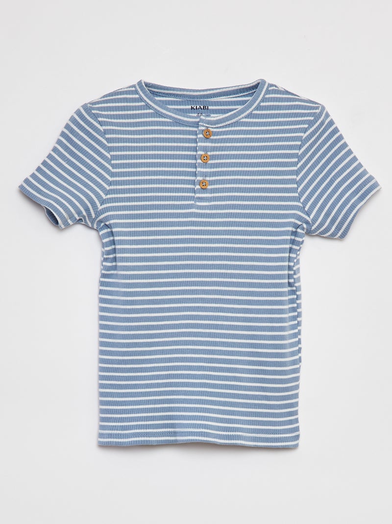 Ensemble pyjama court côtelé - 2 pièces BLEU - Kiabi