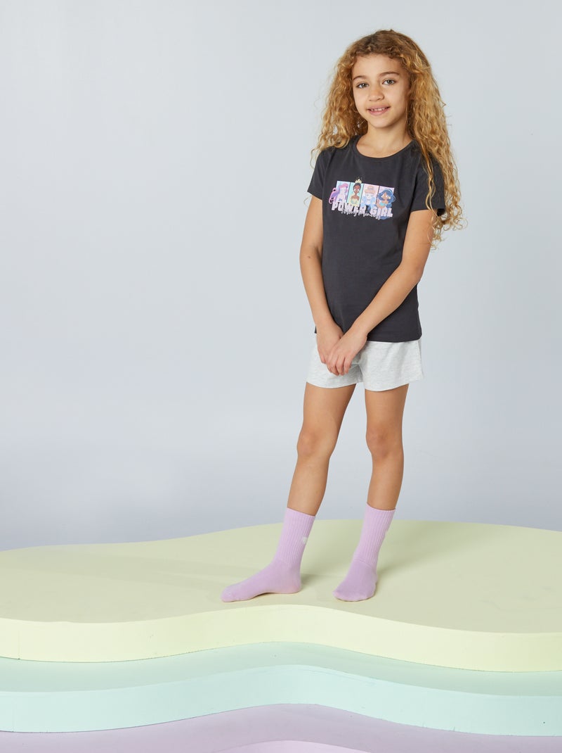 Ensemble pyjama court 'Disney' Noir - Kiabi