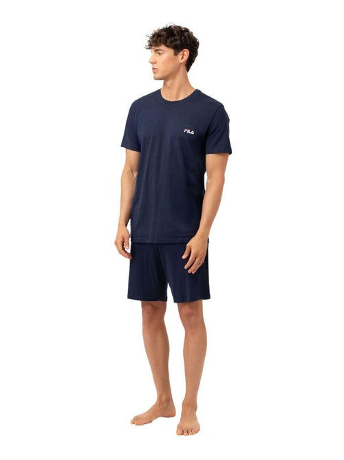 Ensemble pyjama court homme en coton jersey fila - Kiabi Ensemble pyjama court homme en coton jersey fila - Kiabi