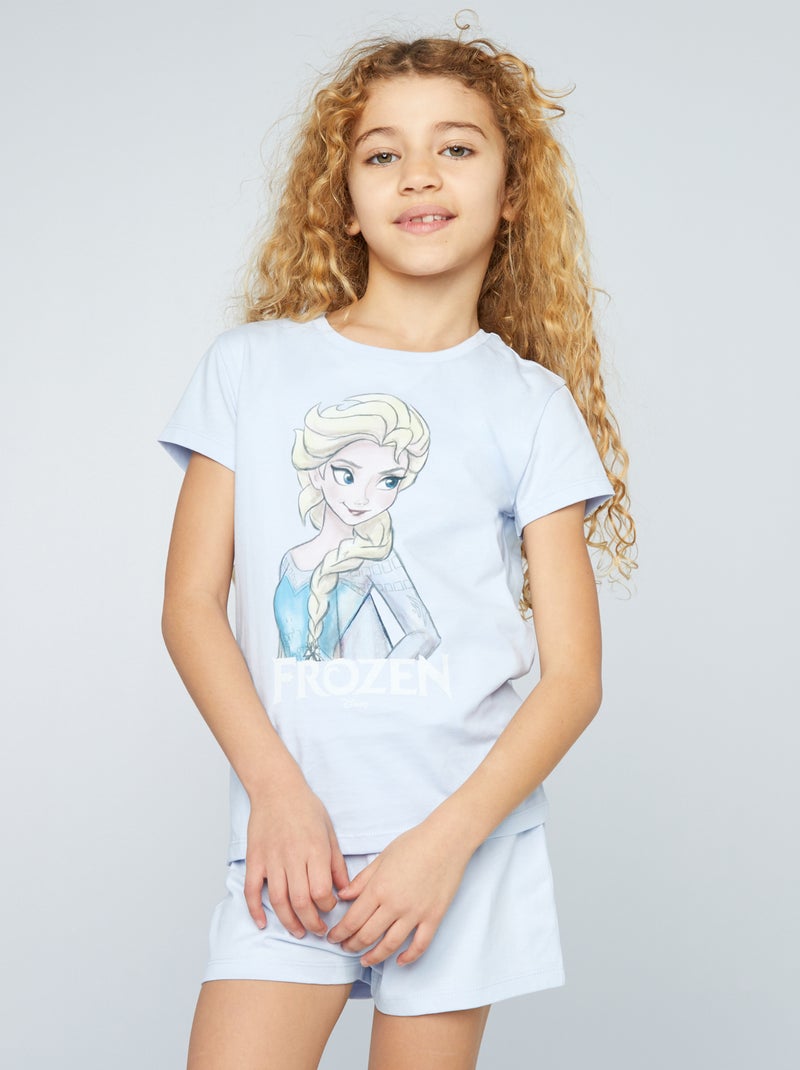 Ensemble pyjama court 'La reine des neiges' 'Disney' Bleu
