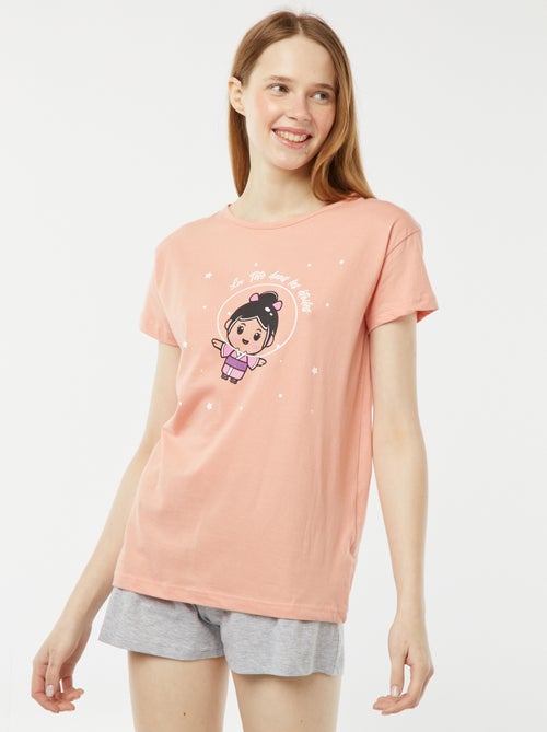 Ensemble pyjama court + short - 2 pièces - Kiabi