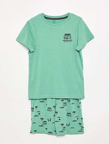 Ensemble pyjama court short + t-shirt - 2 pièces