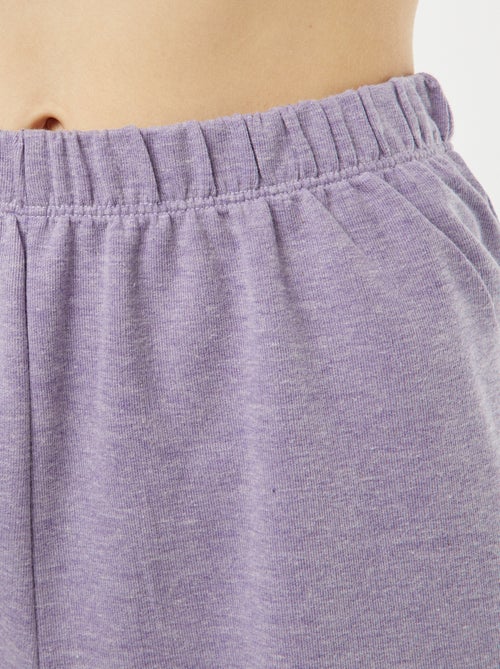 Ensemble pyjama court short + t-shirt avec broderie - 2 pièces - Kiabi