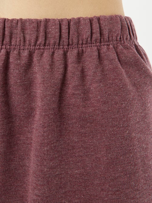 Ensemble pyjama court short + t-shirt avec broderie - 2 pièces - Kiabi