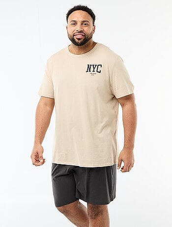 Ensemble pyjama court t-shirt + short - 2 pièces