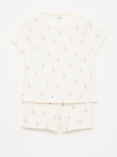 Ensemble pyjama court t-shirt + short - 2 pièces - Kiabi