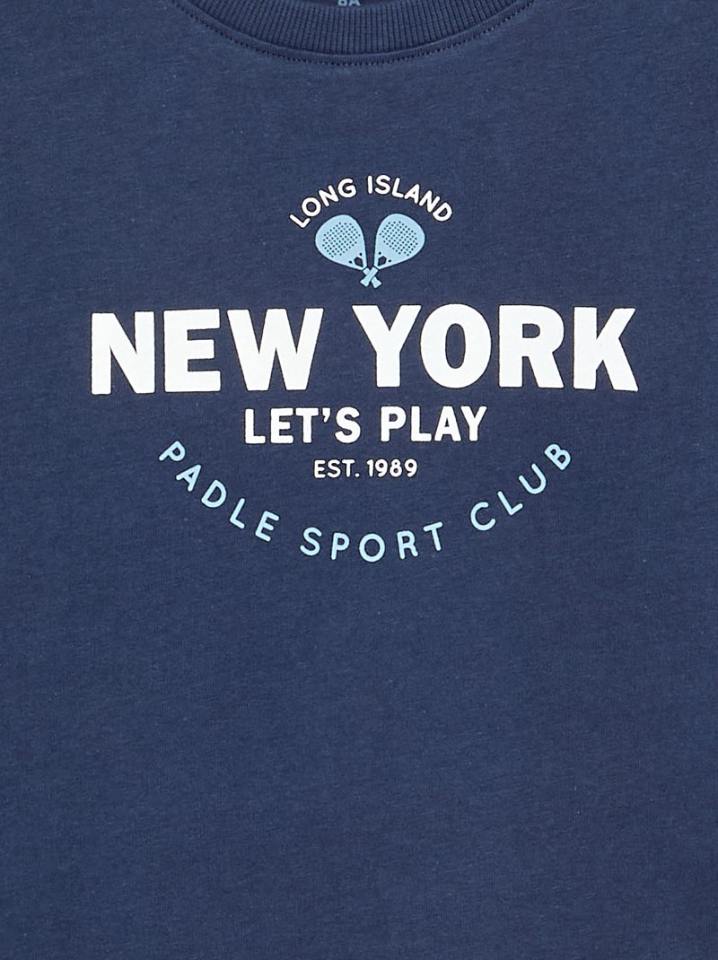 Ensemble pyjama court t-shirt + short - 2 pièces Bleu - Kiabi