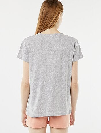 Ensemble pyjama court t-shirt + short - 2 pièces
