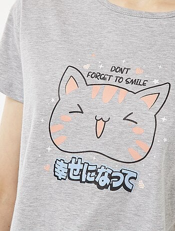 Ensemble pyjama court t-shirt + short - 2 pièces