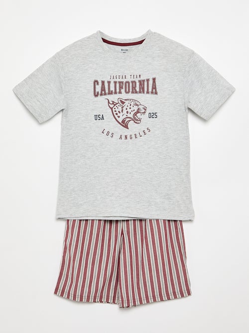 Ensemble pyjama court t-shirt + short - 2 pièces - Kiabi