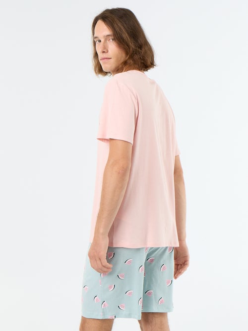 Ensemble pyjama court t-shirt + short - 2 pièces - Kiabi Ensemble pyjama court t-shirt + short - 2 pièces - Kiabi
