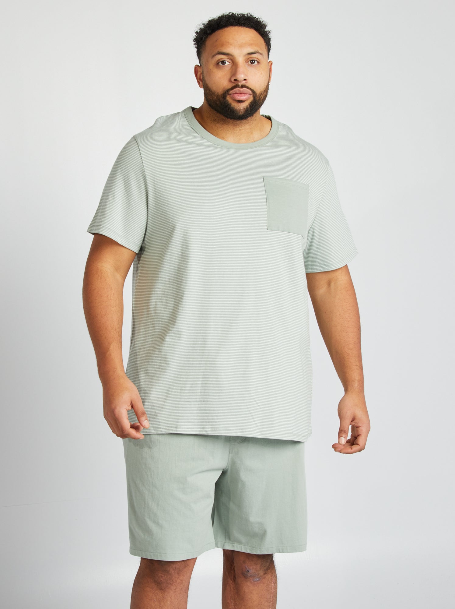 Survêtement D'été Homme 2 Pièces - Short Et T-shirt Uni - Confortable Pour Le Sport, Loisirs Ou Pyjama - 12