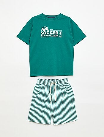 Ensemble pyjama court t-shirt + short - 2 pièces