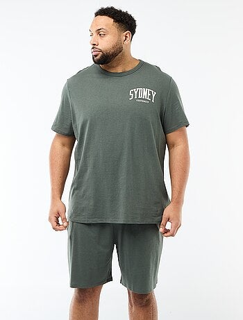 Ensemble pyjama court t-shirt + short - 2 pièces