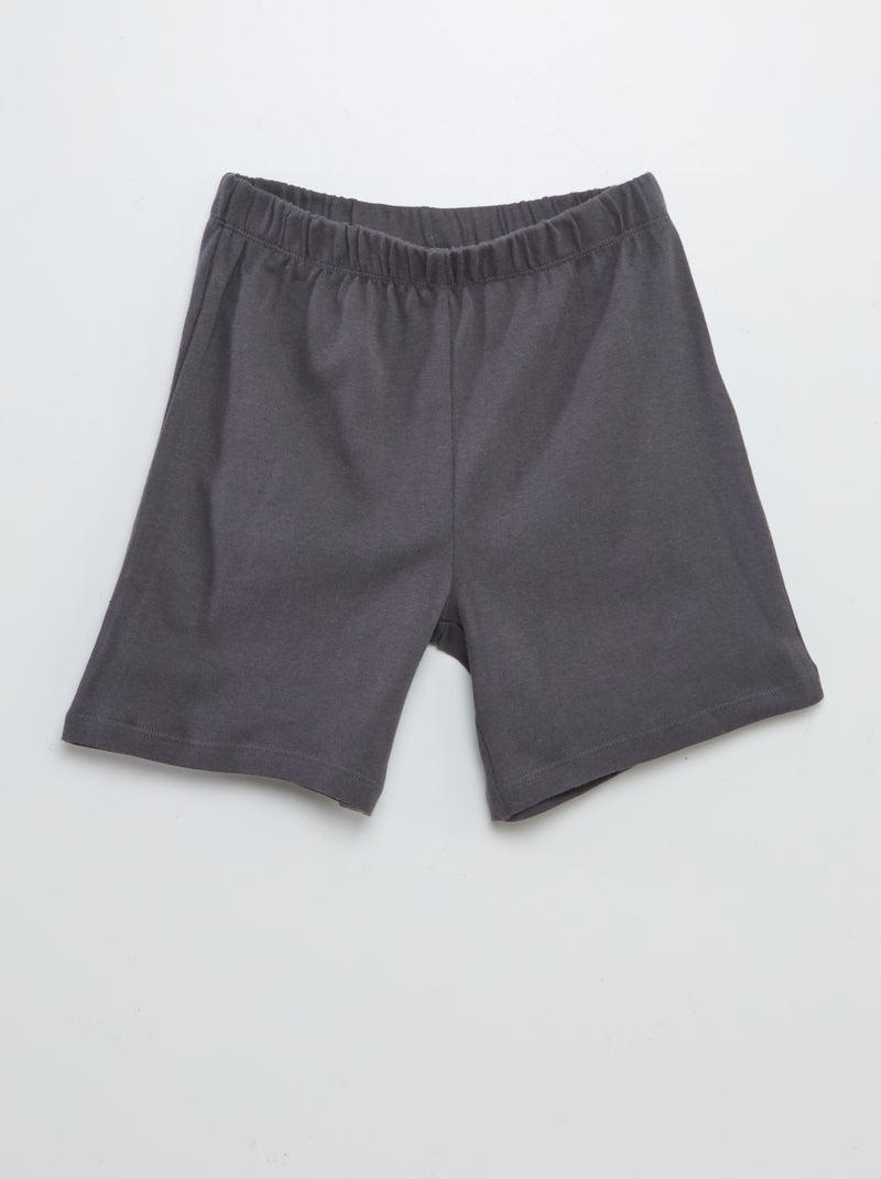 Ensemble pyjama court t-shirt + short avec imprimés - 2 pièces ORANGE - Kiabi