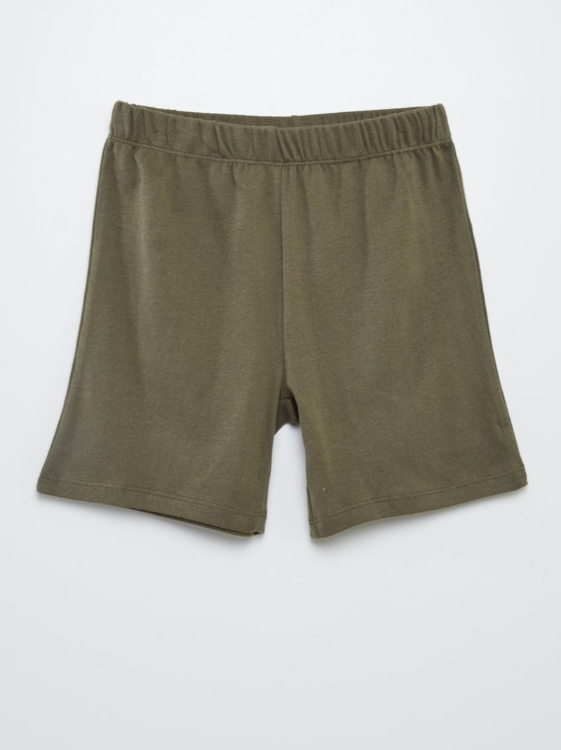 Ensemble pyjama court t-shirt + short avec imprimés - 2 pièces VERT - Kiabi