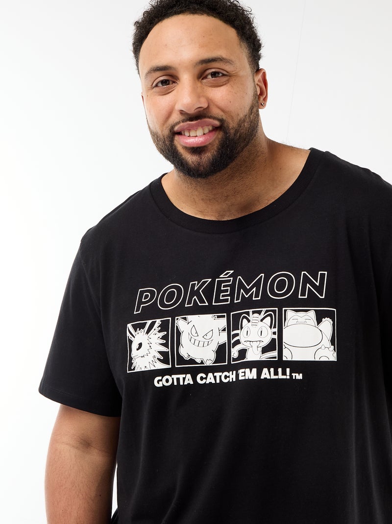 Ensemble pyjama court t-shirt + short 'Pikachu' 'Pokémon' - 2 pièces Noir - Kiabi