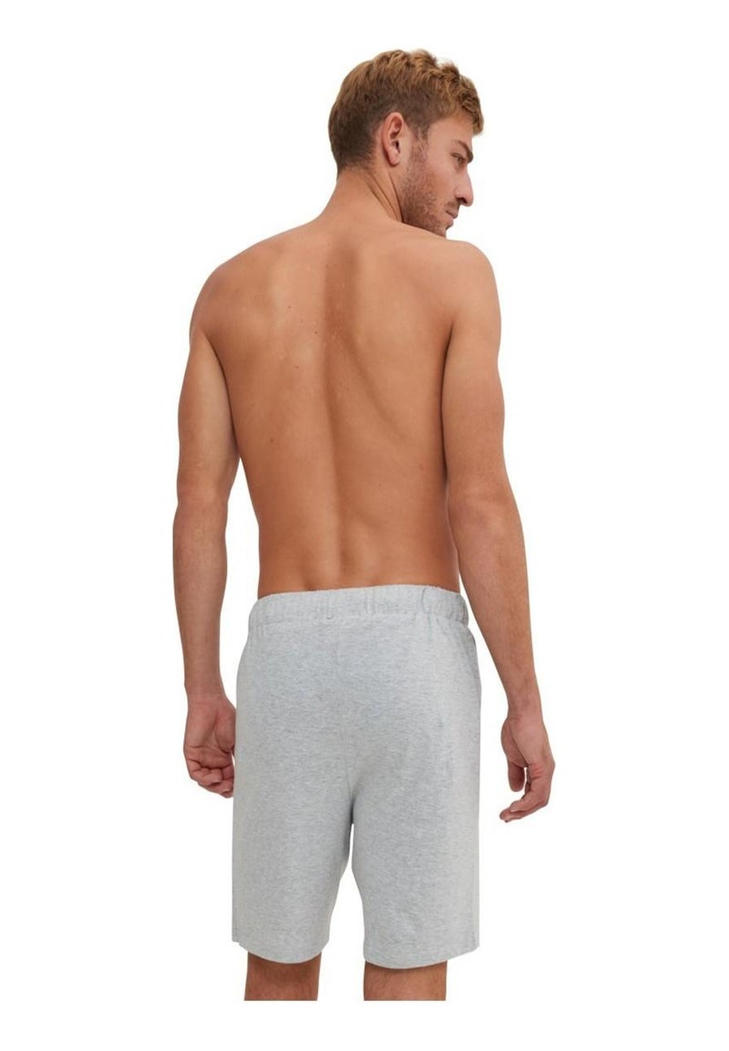 Ensemble pyjama court tshirt col rond homme en coton serge blanco Bleu - Kiabi