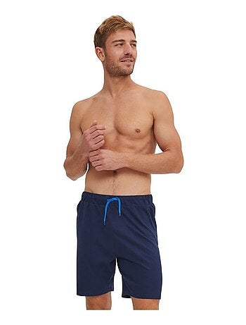 Ensemble pyjama court tshirt col v homme en coton serge blanco