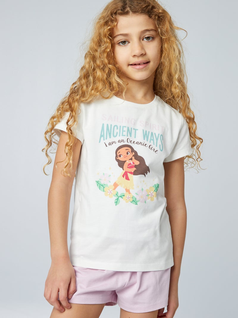 Ensemble pyjama court 'Vaïana' 'Disney' Violet - Kiabi