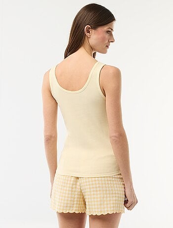 Ensemble pyjama court vichy - 2 pièces