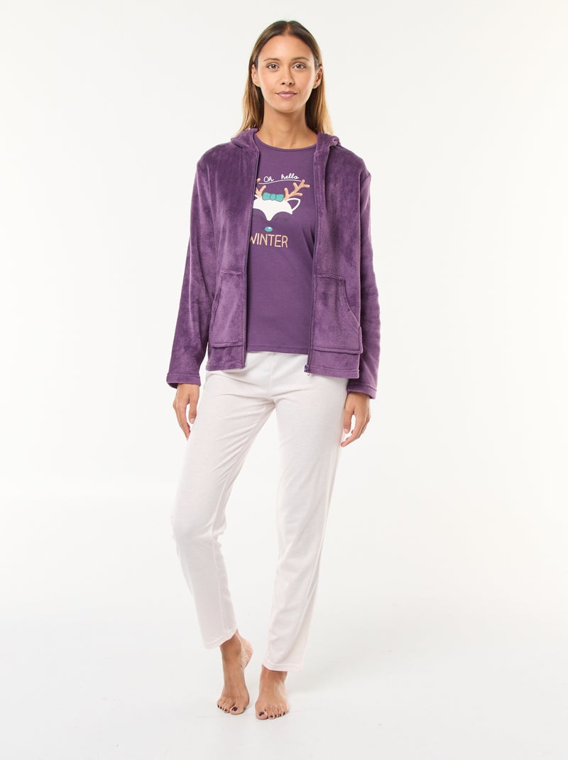 Ensemble pyjama de Noël - 3 pièces Violet - Kiabi
