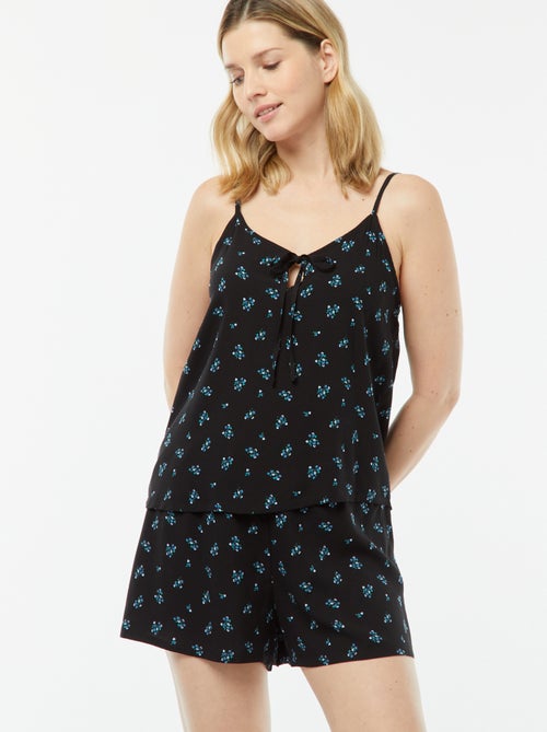 Ensemble pyjama débardeur + short imprimé - Kiabi