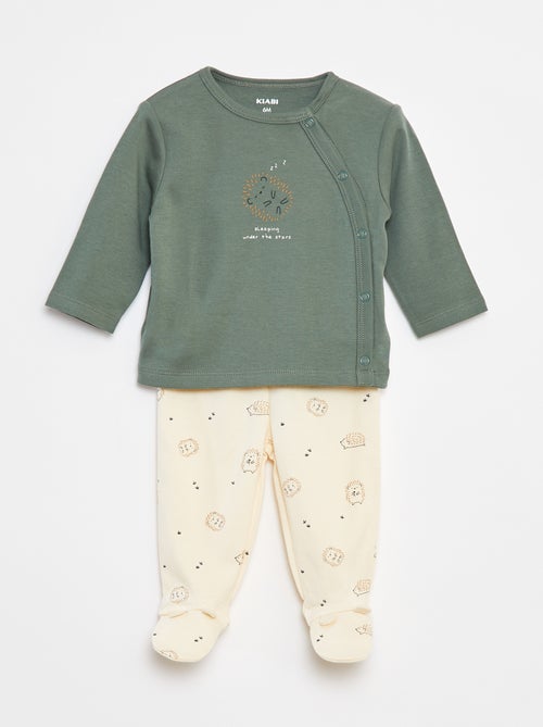Ensemble pyjama en coton - 2 pièces - Kiabi