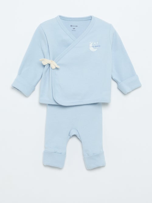 Ensemble pyjama en coton - 2 pièces - Kiabi