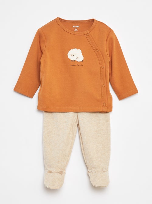 Ensemble pyjama en coton - 2 pièces - Kiabi