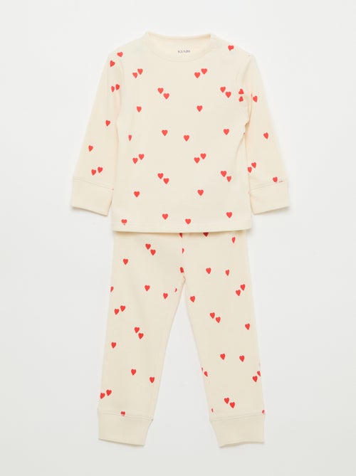 Ensemble pyjama en coton côtelé - 2 pièces - Kiabi