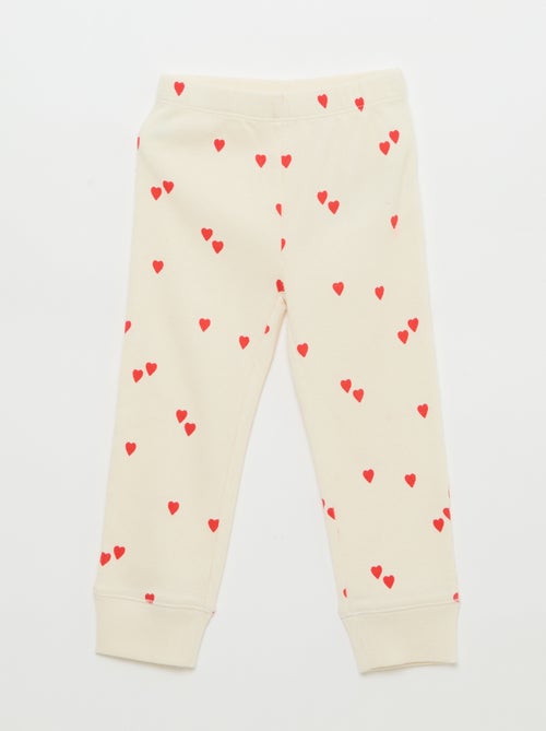 Ensemble pyjama en coton côtelé - 2 pièces - Kiabi