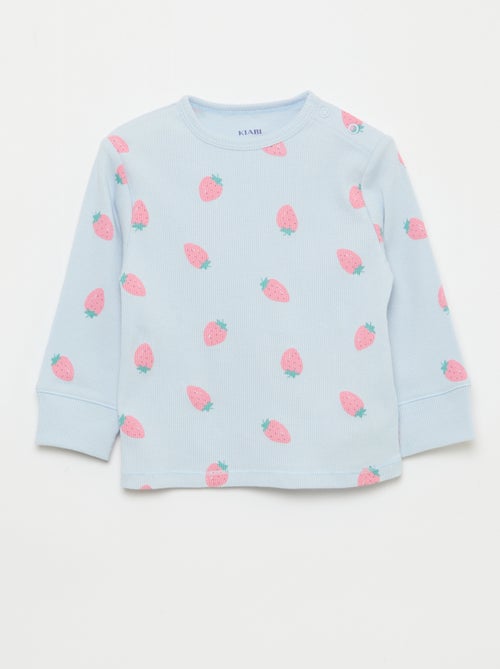 Ensemble pyjama en coton côtelé - 2 pièces - Kiabi